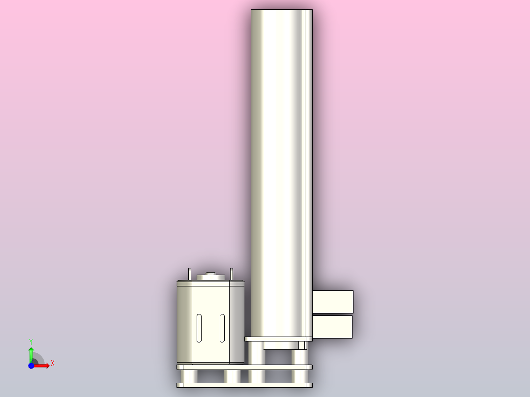 微线性执行器 (2)前视图