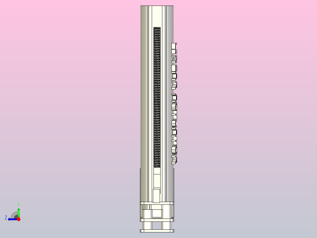 微线性执行器 (2)右视图