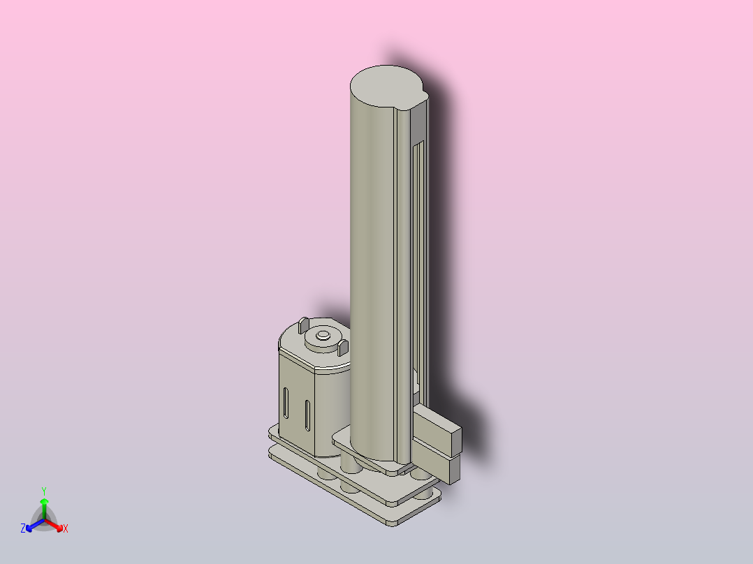 微线性执行器 (2)正等轴测图