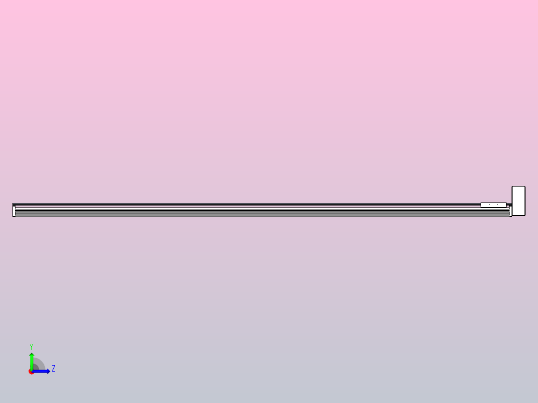 皮带直线轴半封闭可选导轨TPA-HNB-120D-110-L2300-LU-Y-P40-N3左视图