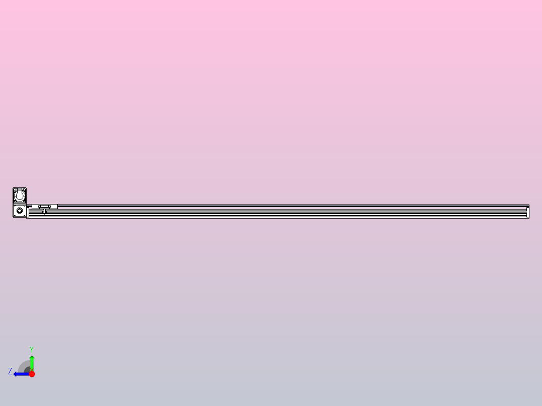 皮带直线轴半封闭可选导轨TPA-HNB-120D-110-L2300-LU-Y-P40-N3右视图