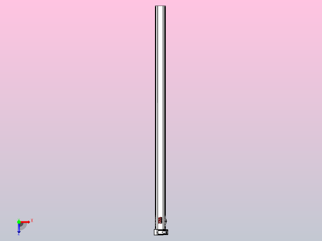 皮带直线轴半封闭可选导轨TPA-HNB-120D-110-L2300-LU-Y-P40-N3俯视图