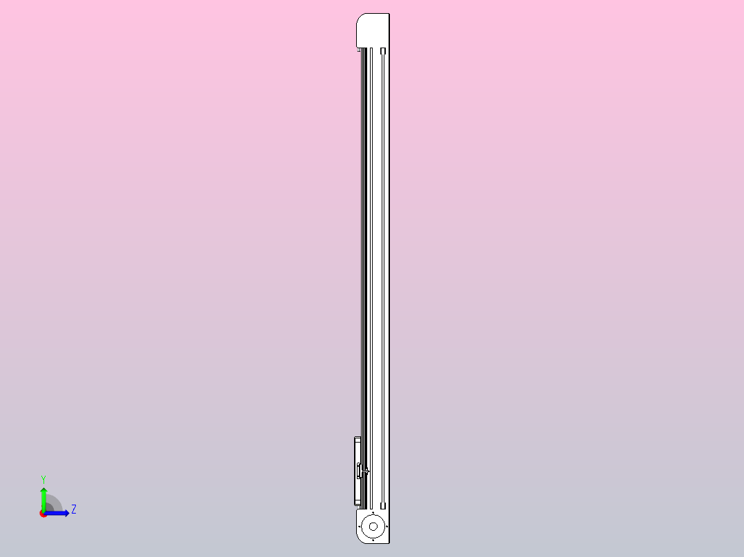 带式直线轴半闭式TPA-ONB-120-256-L1450-DL-J90-N3左视图