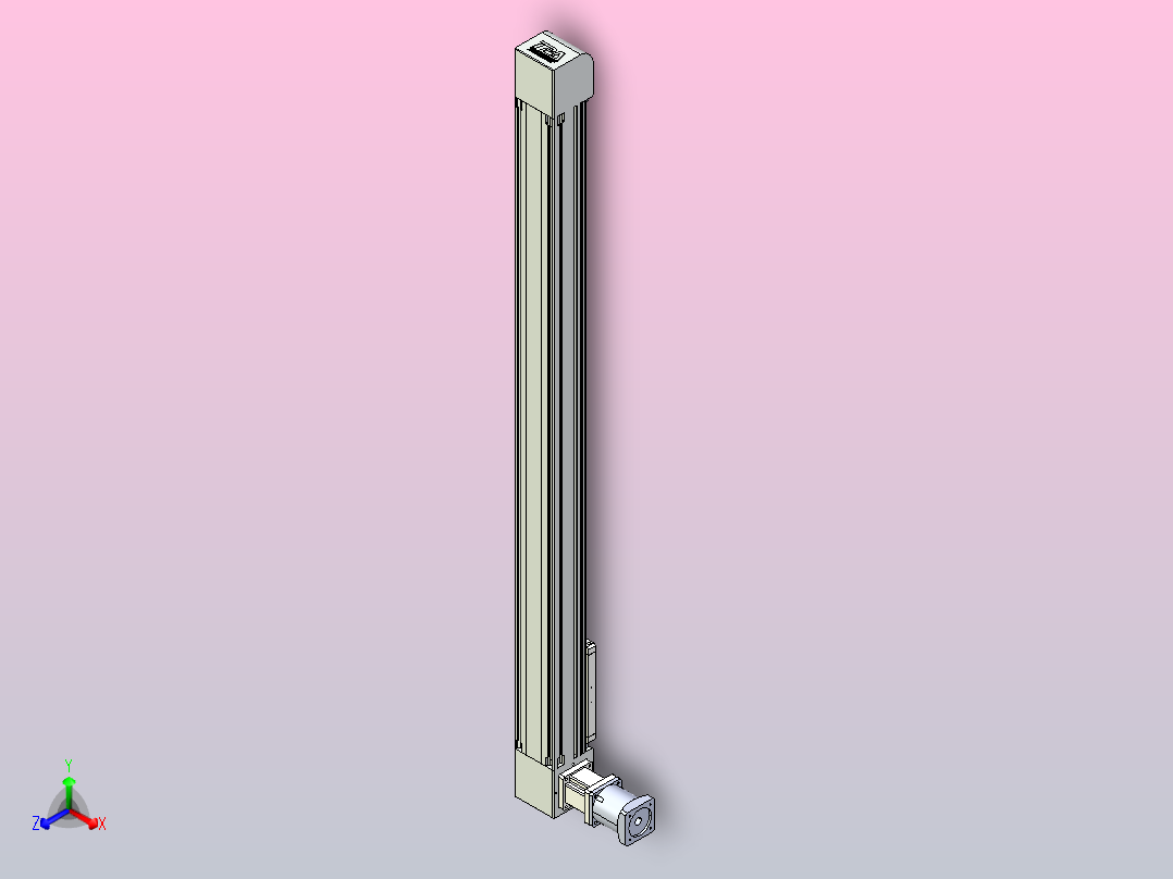 带式直线轴半闭式TPA-ONB-120-256-L1450-DL-J90-N3正等轴测图
