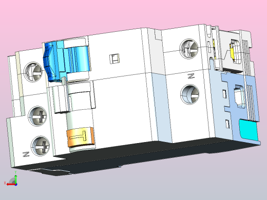 NB1LE-40 1P&amp;N剩余电流动作断路器三维模型202307后视缩略图