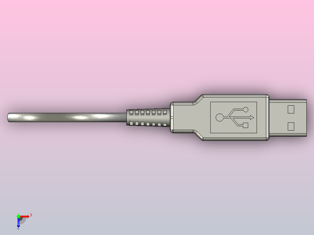 usb电缆俯视图