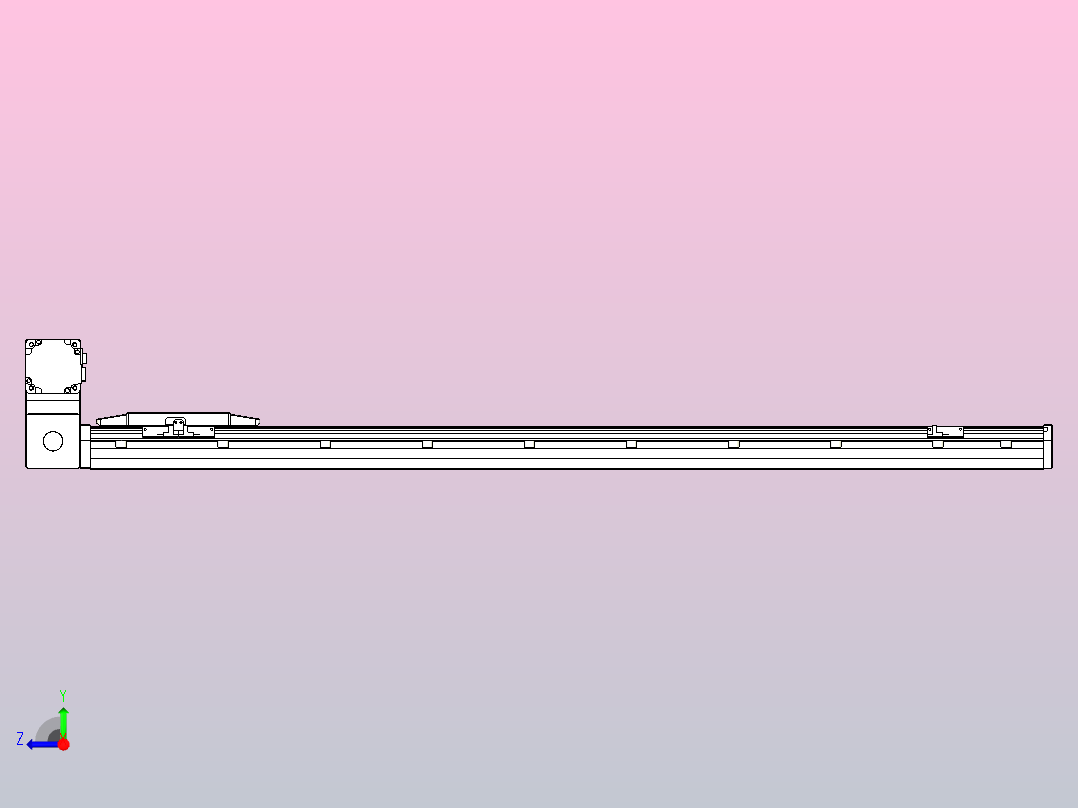 机器人皮带驱动直线轴TPA-GCB-150-P80-L1100-LU-M75-N3右视图
