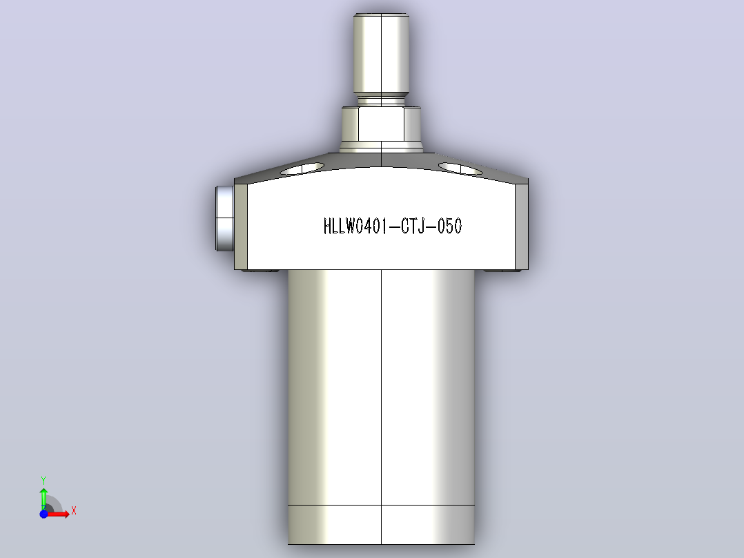 HLLW0401-CTJ-050气检拉式夹紧器前视图