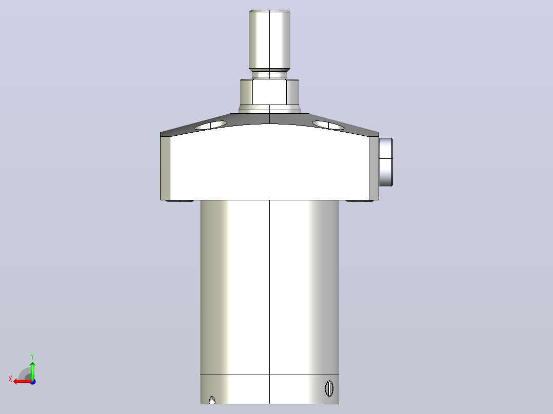 HLLW0401-CTJ-050气检拉式夹紧器后视图
