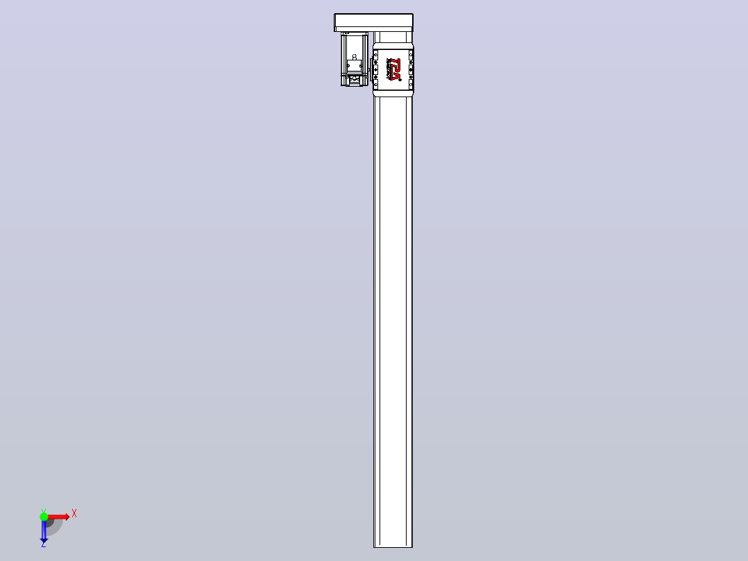 滚珠丝杠直线轴带导轨全封闭TPA-HCR-85D-1610C-L950-MR-C-P20-N3俯视图