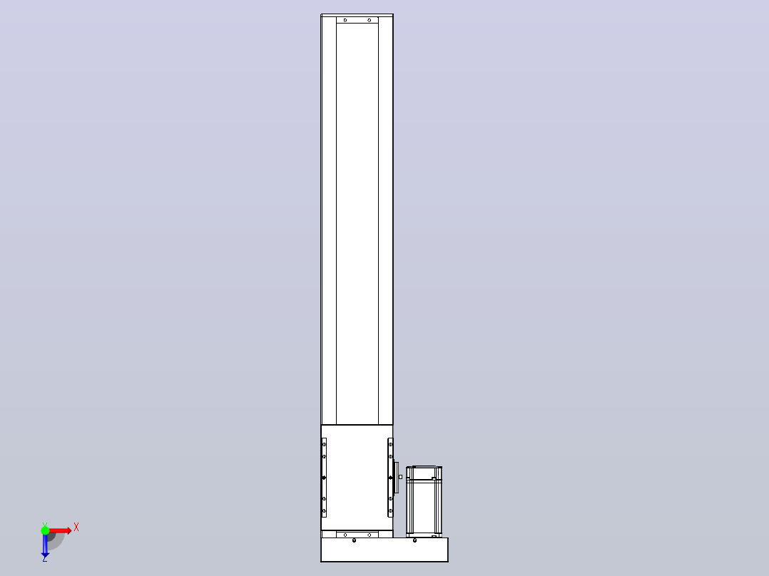 滚珠丝杠直线轴带导轨全封闭TPA-HCR-120D-1610C-L650-MR-Y-P40-N3俯视图