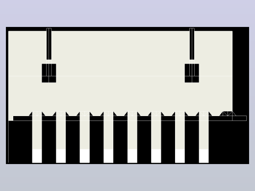 短款型直插头JST connector 1x8  P1.25mm thru hole wafer A2 footprint