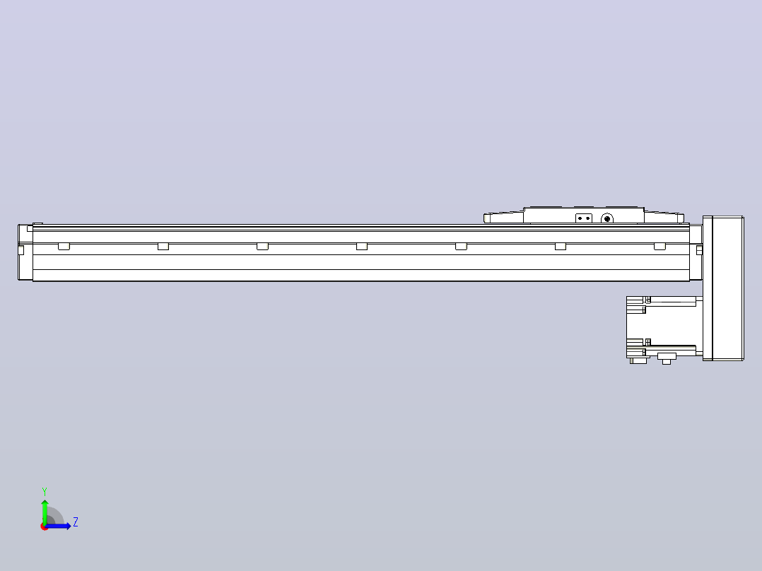 滚珠丝杠直线轴内置导轨TPA-GCR-120-1610C-L450-MP-M40-N3左视图