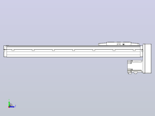 滚珠丝杠直线轴内置导轨TPA-GCR-120-1610C-L450-MP-M40-N3左视缩略图