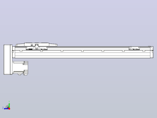 滚珠丝杠直线轴内置导轨TPA-GCR-120-1610C-L450-MP-M40-N3右视缩略图