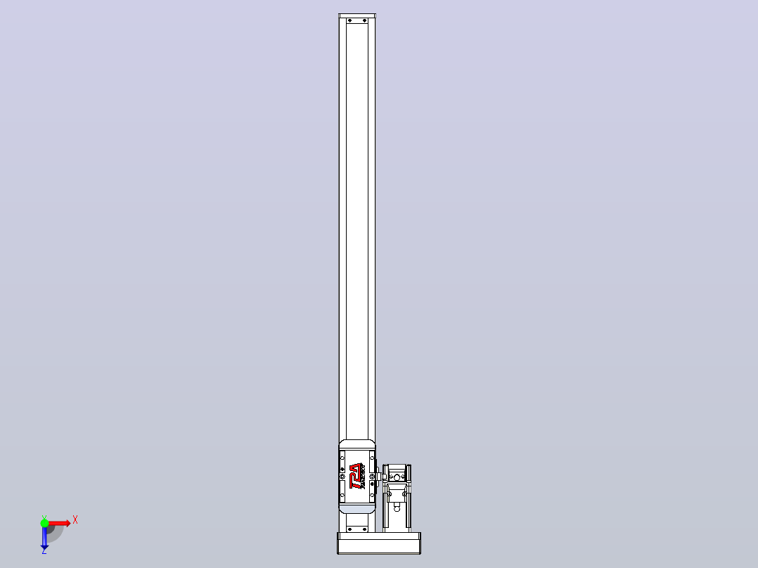 滚珠丝杠直线轴带导轨全封闭TPA-HCR-50S-1210C-L540-MR-Y-P10-N3俯视图