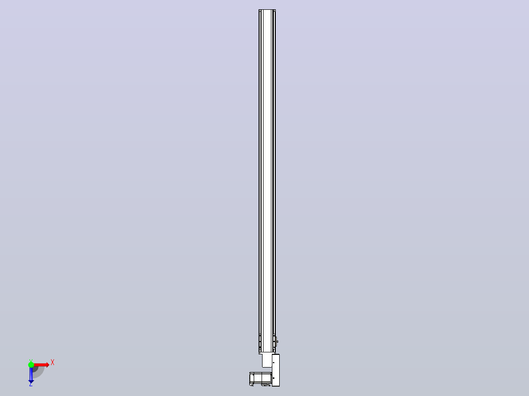 皮带直线轴半封闭可选导轨TPA-HNB-85S-90-L1600-MR-C-P20-N3俯视图