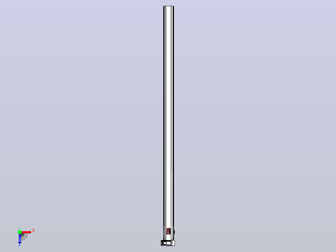 皮带直线轴半封闭可选导轨TPA-HNB-120D-110-L2450-RU-Y-P40-N3俯视图