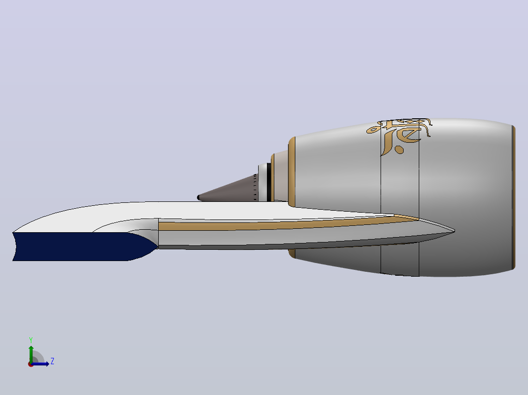 A380发动机左视图