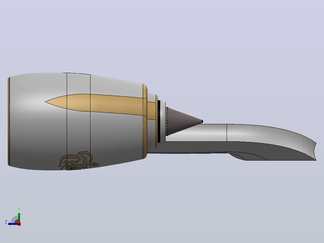 A380发动机右视图