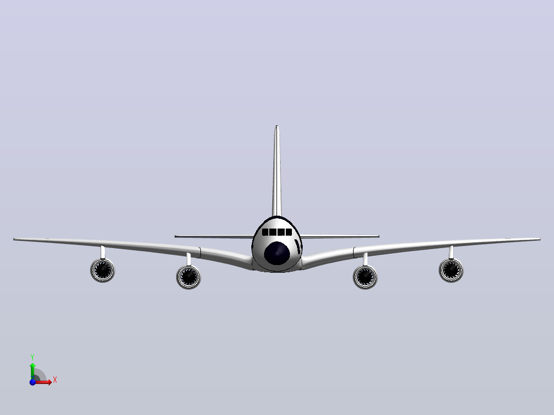 A380飞机模型前视图