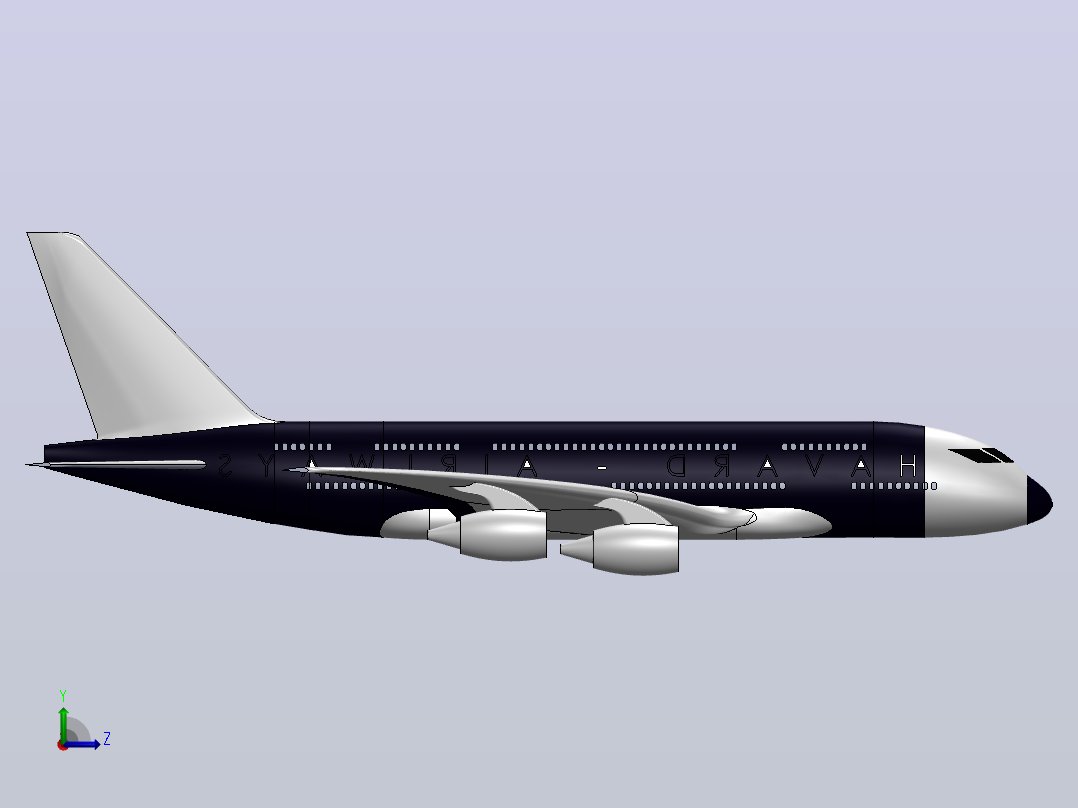 A380飞机模型左视图