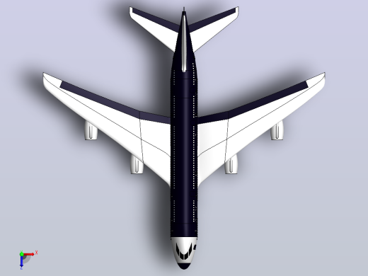 A380飞机模型俯视缩略图