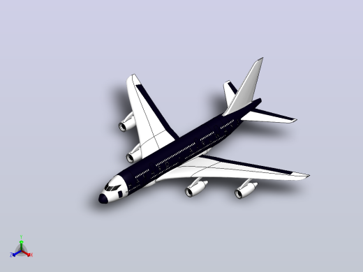 A380飞机模型正等轴测缩略图