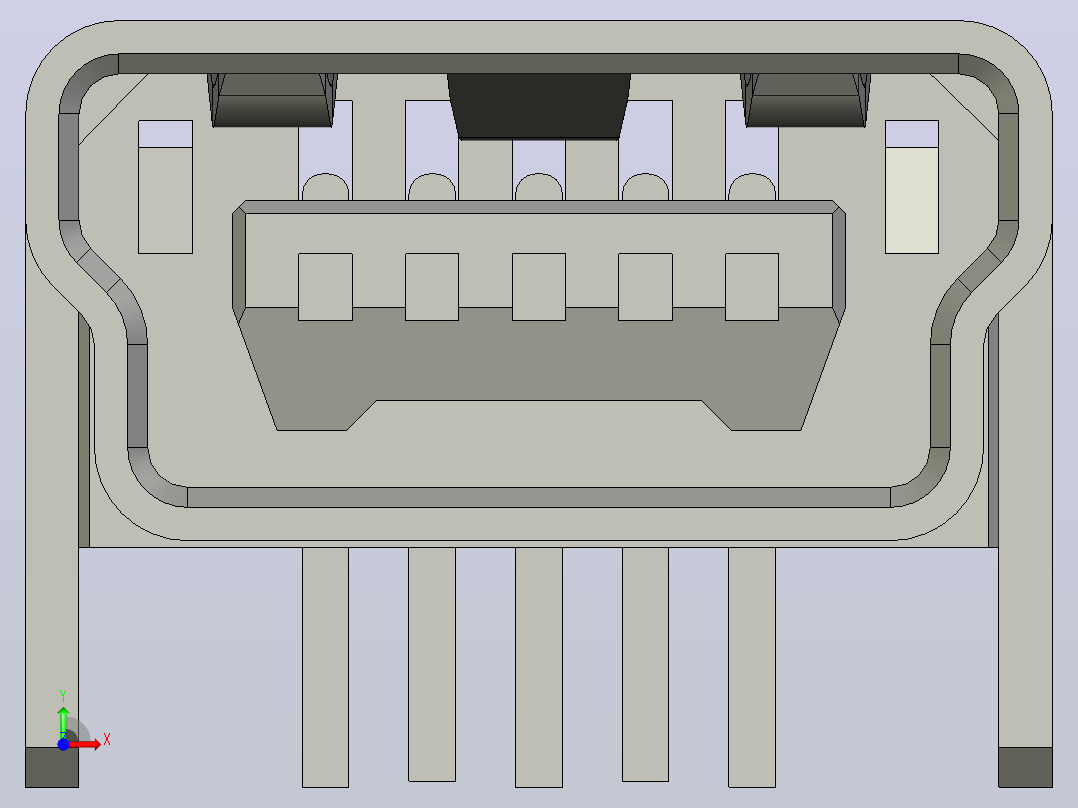 MINI-USB-B-母头前视图