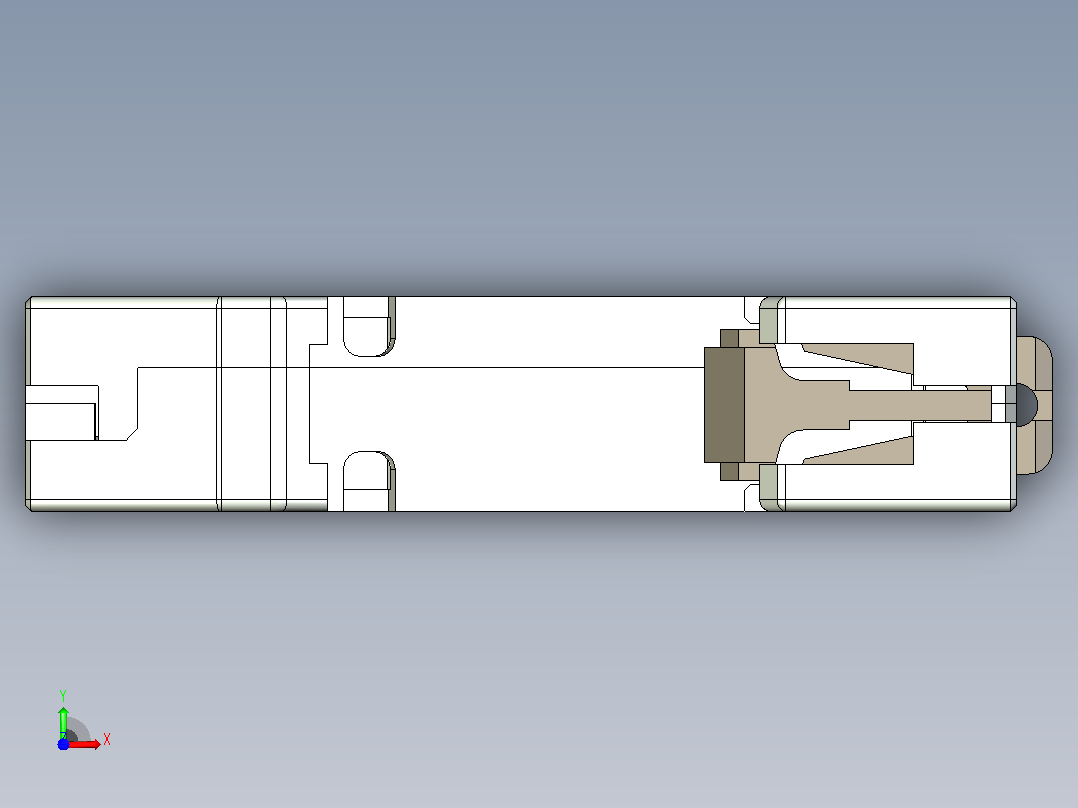 NB5-63N 1P小型断路器三维模型202306前视图