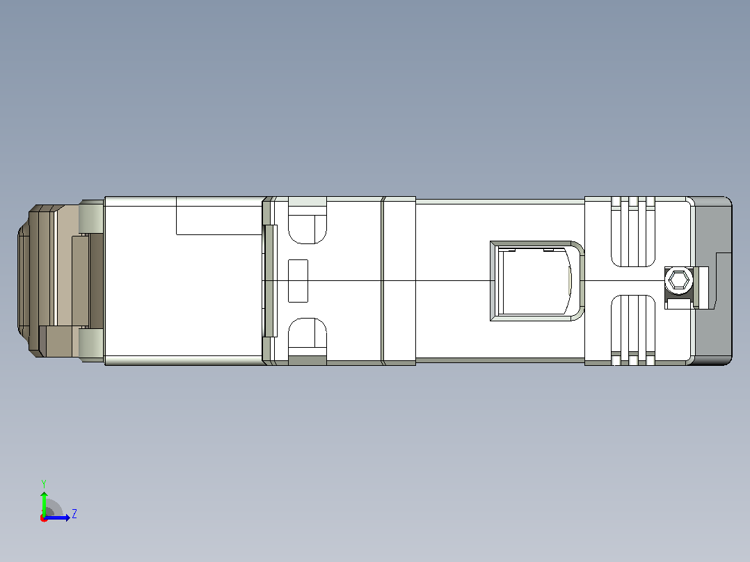 NB5-63N 1P小型断路器三维模型202306左视图