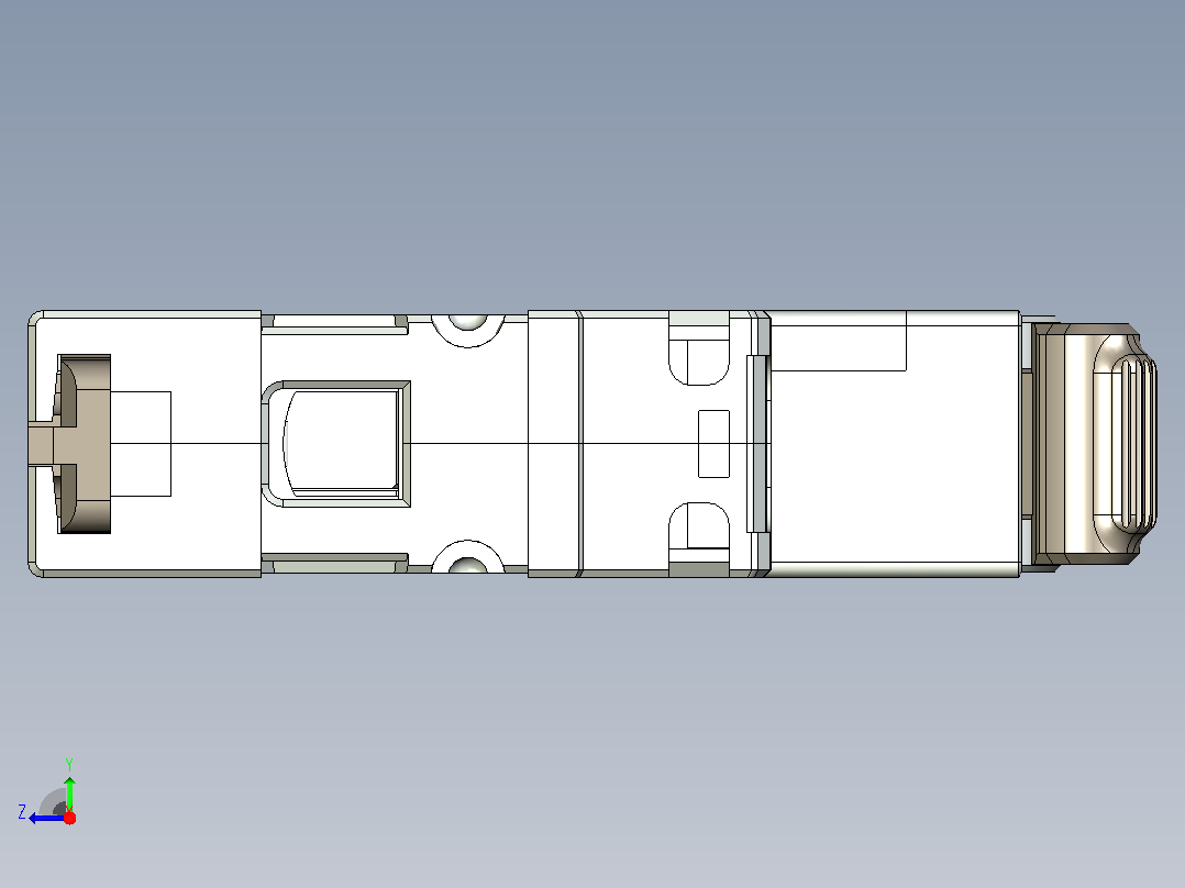 NB5-63N 1P小型断路器三维模型202306右视图