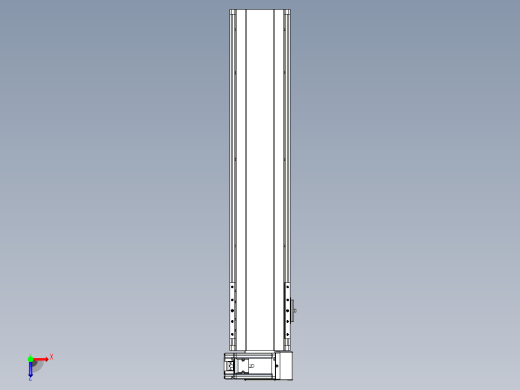 皮带直线轴半封闭可选导轨TPA-HNB-140D-120-L550-RU-Y-P40-N3俯视缩略图