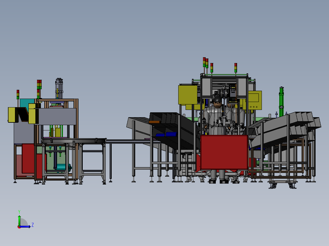 滤清器总成装配检测流水线左视图