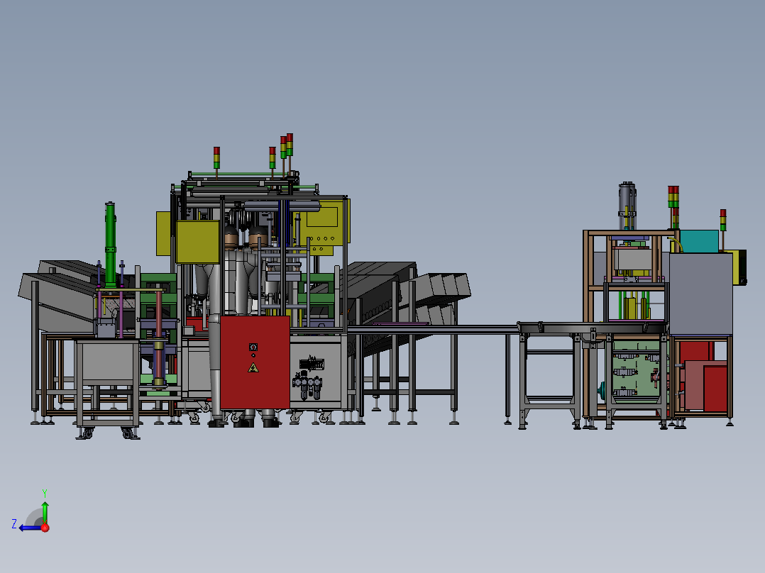 滤清器总成装配检测流水线右视图