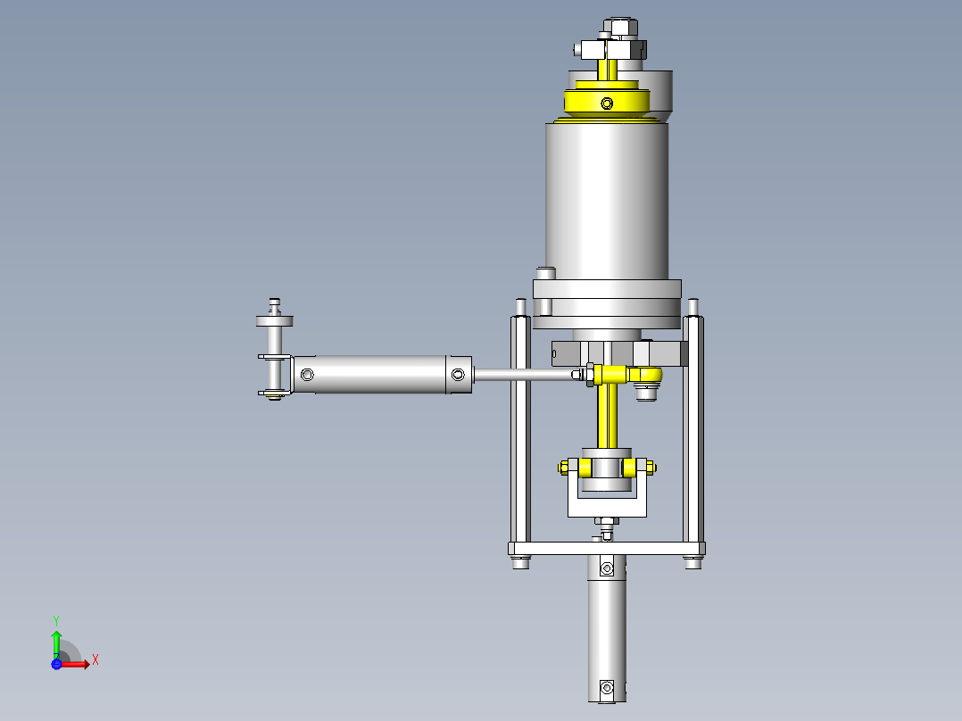 摆动夹具前视图