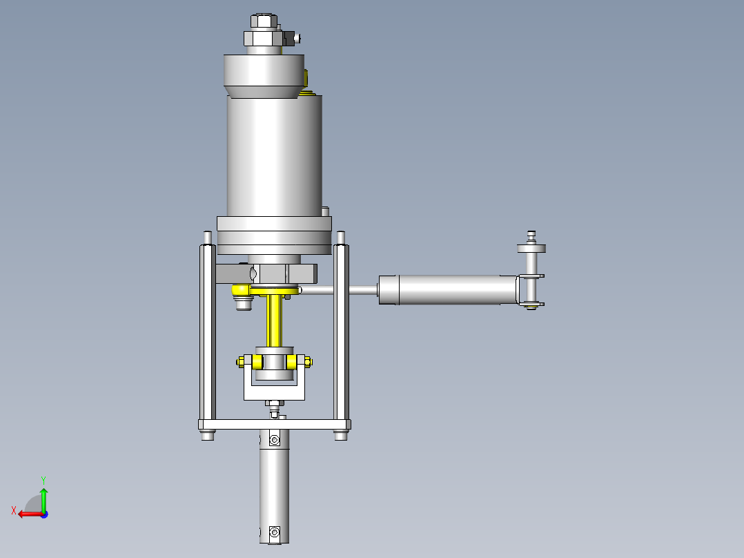 摆动夹具后视图