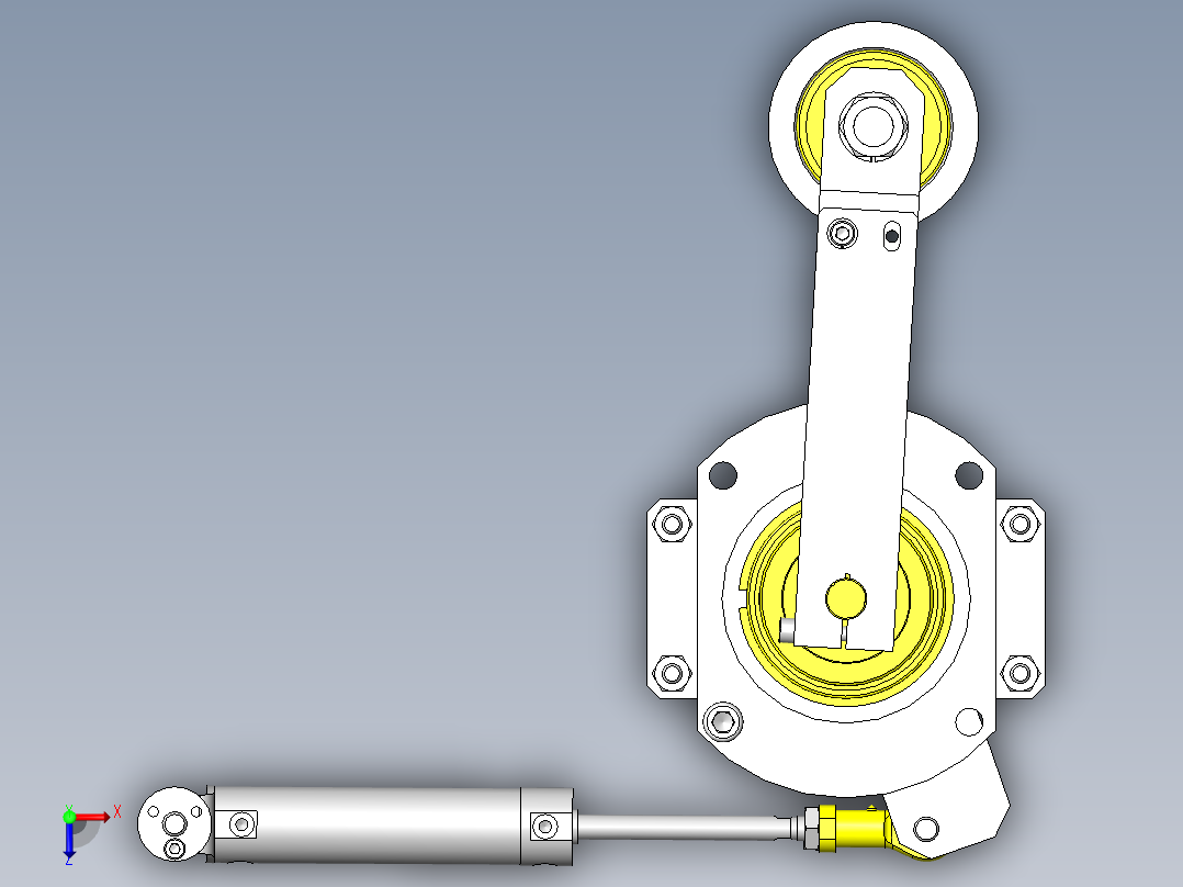 摆动夹具俯视图
