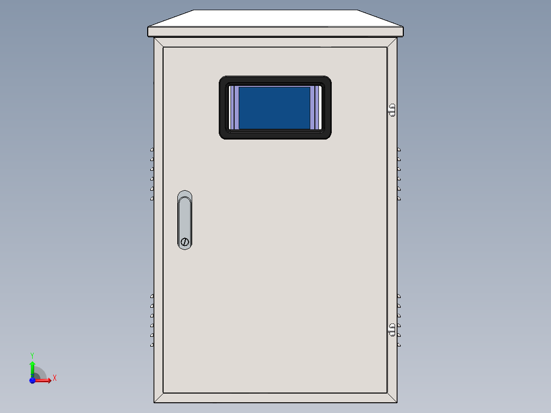 户外双门电气箱前视图