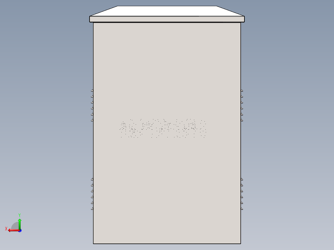 户外双门电气箱后视图