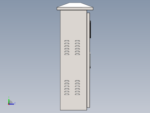 户外双门电气箱左视缩略图