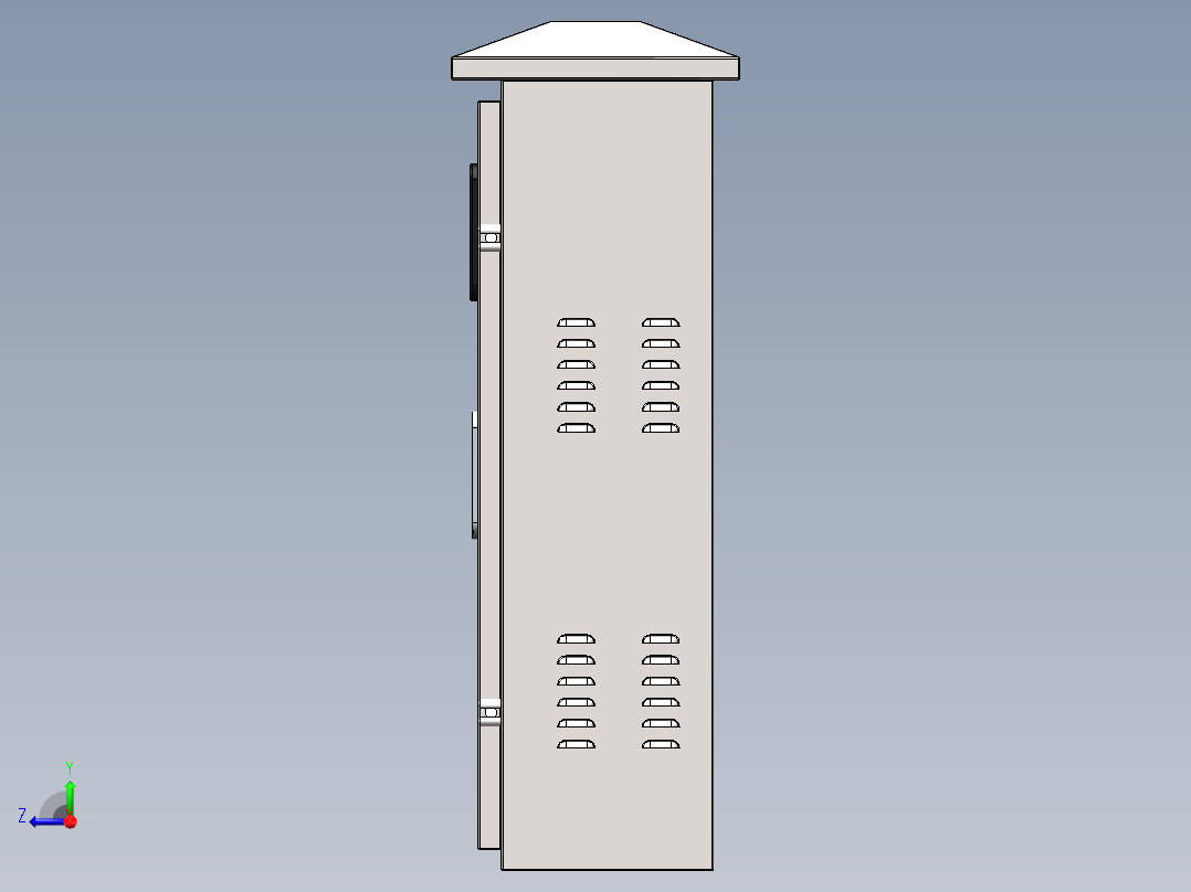 户外双门电气箱右视图