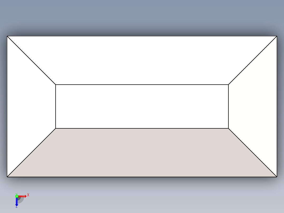户外双门电气箱俯视图
