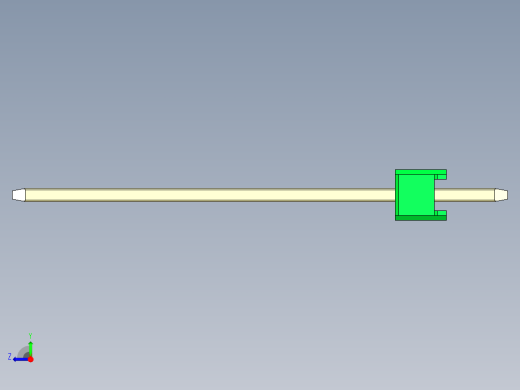 彩色公头100mil（2.54mm）系列-DS1021_green_1x14p_100mil_Type19_rev1.0右视缩略图
