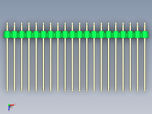 彩色公头100mil（2.54mm）系列-DS1021_green_3x20p_100mil_Type19_rev1.0俯视缩略图