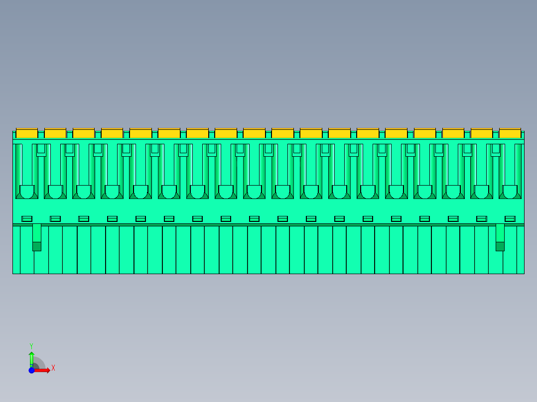 DEGSON 2EDG 系列 5.0mm 可插拔接线端子组-2EDGKD-5.0-18P-14-00AH前视图
