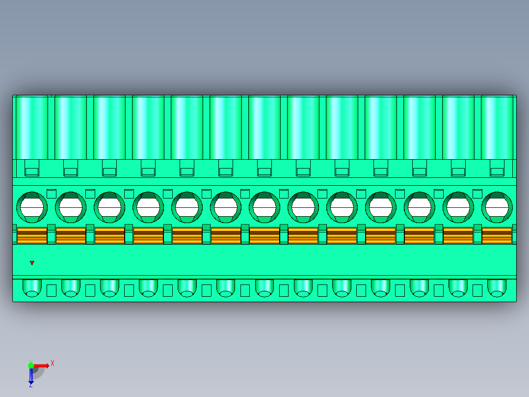 DEGSON 2EDG 系列 5.0mm 可插拔接线端子组-2EDGKDB-5.0-13P-14-00AH俯视图