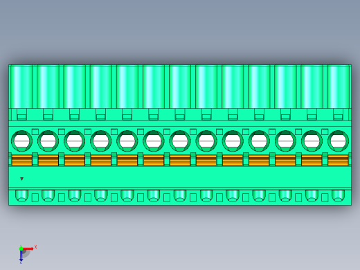 DEGSON 2EDG 系列 5.0mm 可插拔接线端子组-2EDGKDB-5.0-13P-14-00AH俯视缩略图