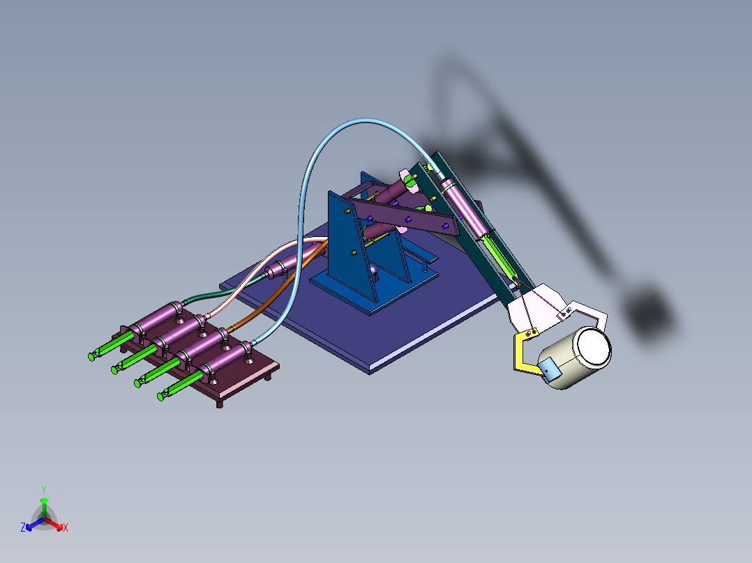 小制作创意手工液压机械手