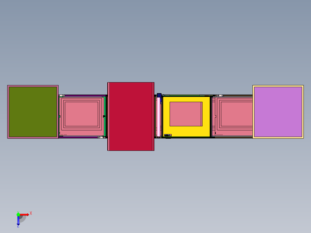 大型显示屏在线检测系统俯视图